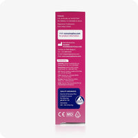Max Fertility Lubricant Bundle featuring side box showing Conceive Plus 75ml manufacturing info, distributors, and quality assurance label. Pink box with white branding and writing.