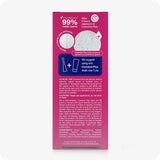 Max Fertility Lubricant Bundle featuring back of Conceive Plus 8x4g showing 99% sperm viability claim and clinical usage instructions. Pink box with white branding and writing