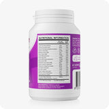 Conceive Plus Ovulation Bundle image displaying the nutritional information panel on the Women's Fertility Support bottle, showing daily values of essential vitamins and minerals on a purple background.