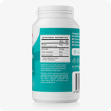 Conceive Plus Ovulation Bundle image showing supplement facts on the Ovulation Support bottle, listing ingredients like Myo-Inositol, CoQ10, and ginger extract on a teal label with usage directions.