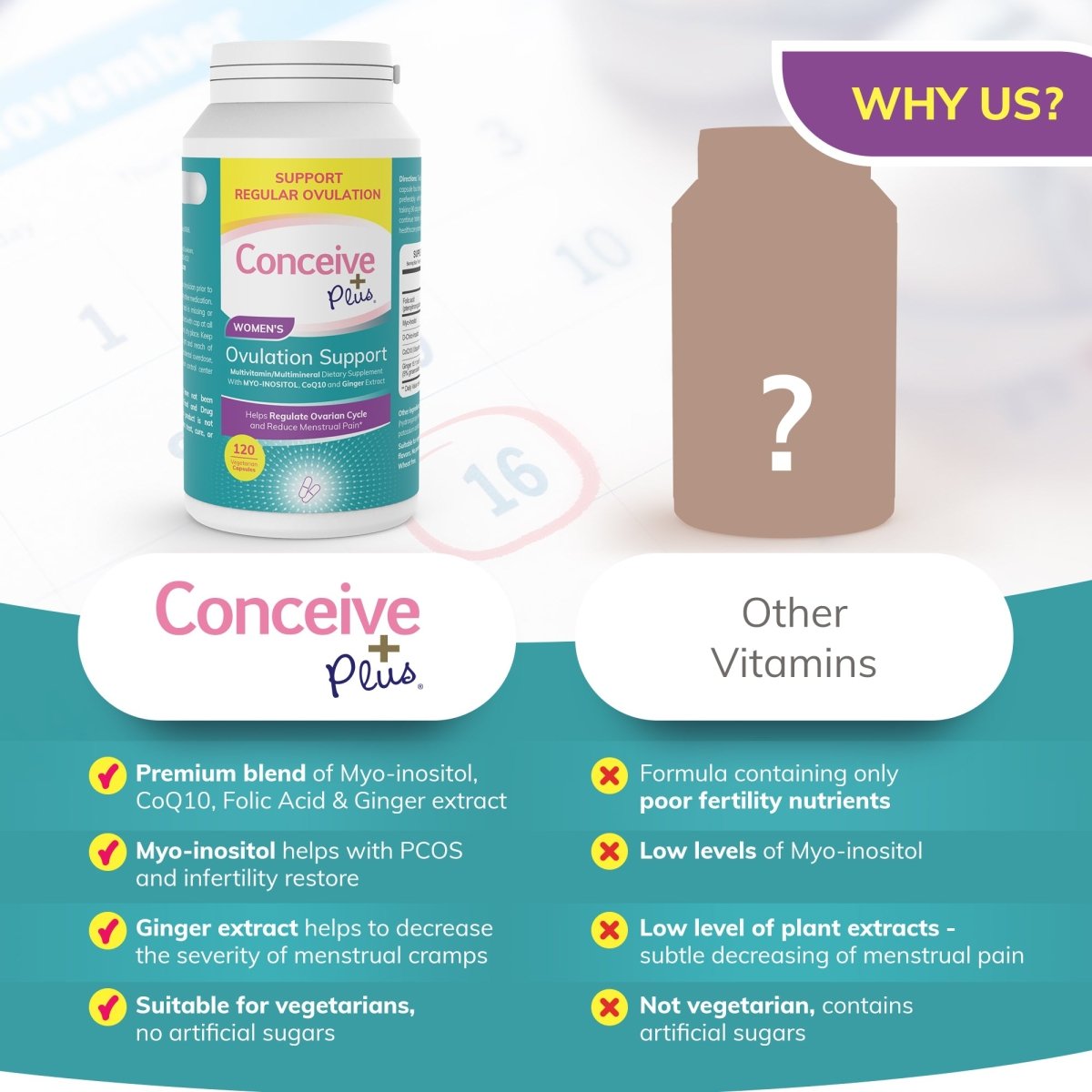 Ovulation Support - Female fertility vitamins - Conceive Plus® UK