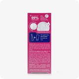 TRY ME SIZE Fertility Lubricant Bundle back panel of 3x4g applicator box showing clinical use instructions, safety cautions, suggested pairing with multi-use tube, and sperm viability graphic. Pink box white text.