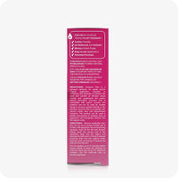 TRY ME SIZE Fertility Lubricant Bundle showing side panel of 3x4g pre-filled applicator box with product benefits, formulation, directions, and ingredient list. Pink box white text.