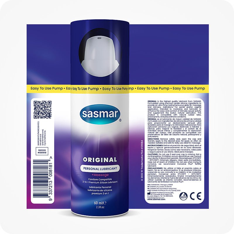 Sasmar Original + Classic Lube Combo - Lubricant - Conceive Plus UK